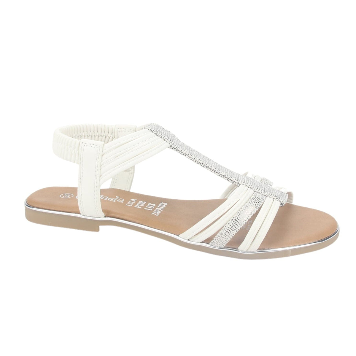 Sandalia Chalada Mujer Alki-1 Blanco Plana Sandalias Chalada 