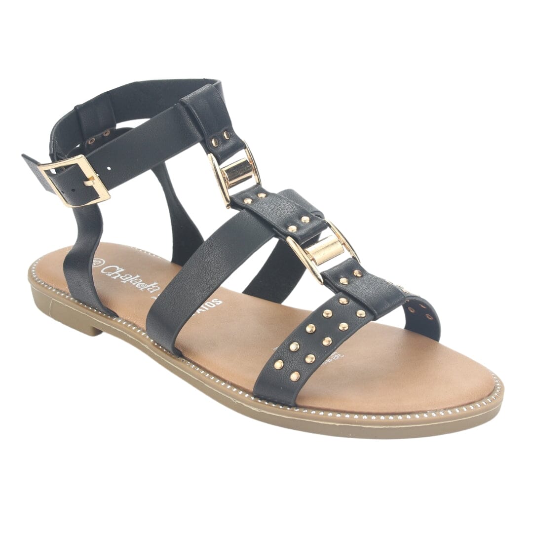 Sandalia Chalada Mujer Alki-2 Negro Plana Sandalias Chalada 