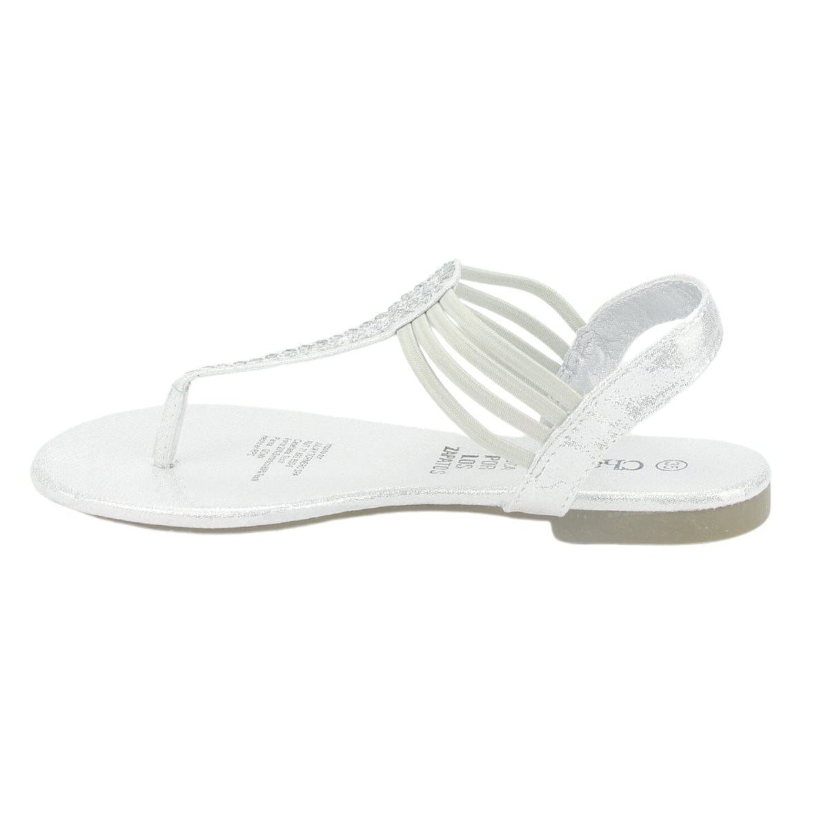 Sandalia Chalada Mujer Alki-5 Plateado Plana Sandalias Chalada 