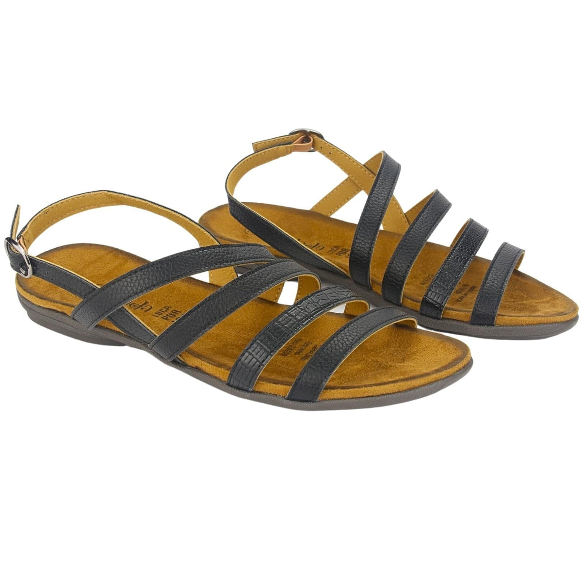 Sandalia Chalada Mujer Anatomic76 Negro Casual Sandalias Planas Chalada 