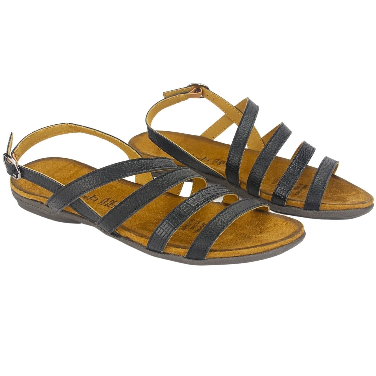 Sandalia Chalada Mujer Anatomic76 Negro Casual Sandalias Planas Chalada 