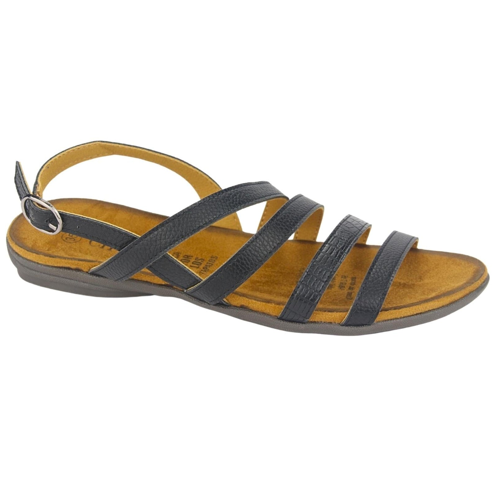 Sandalia Chalada Mujer Anatomic76 Negro Casual Sandalias Planas Chalada 