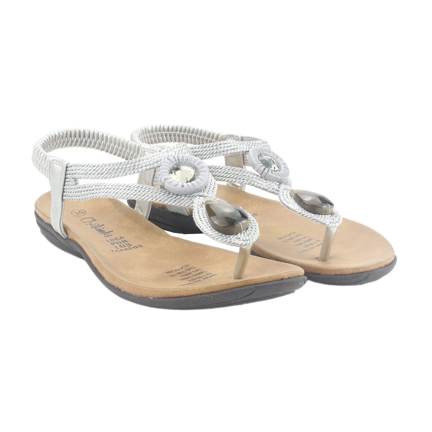 Sandalia Chalada Mujer Anatomic78 Plateado Casual Sandalias Chalada 