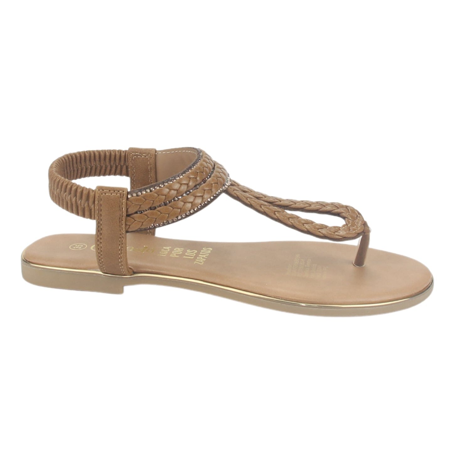 Sandalia Chalada Mujer Call-25 Camel Plana Sandalias Planas Chalada 