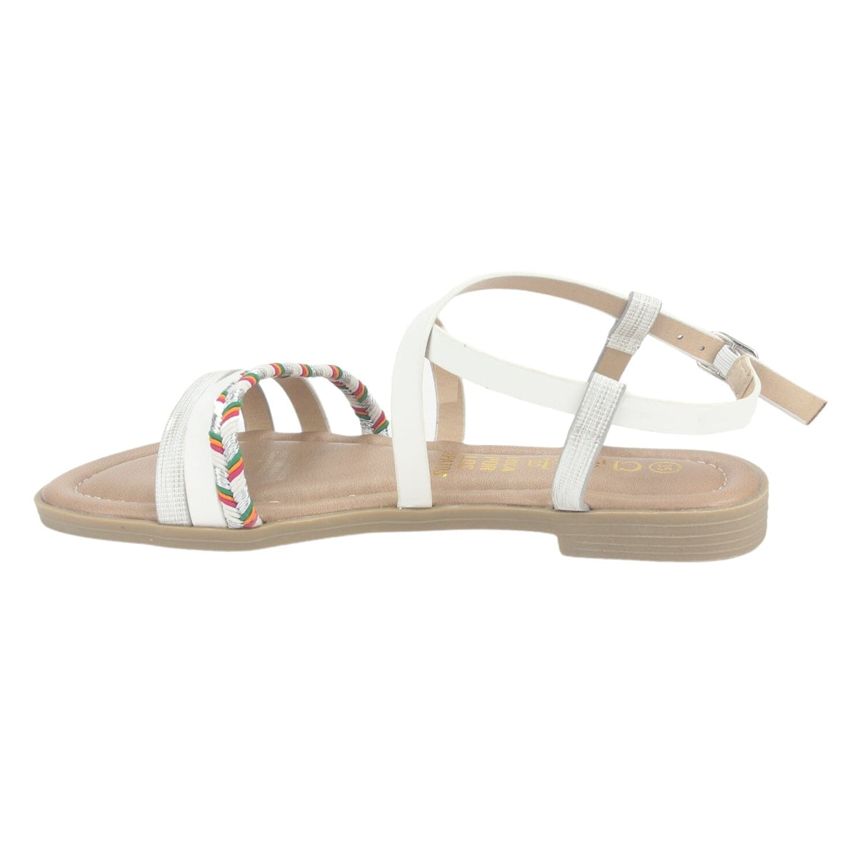 Sandalia Chalada Mujer Call-26 Blanco Plana Sandalias Chalada 