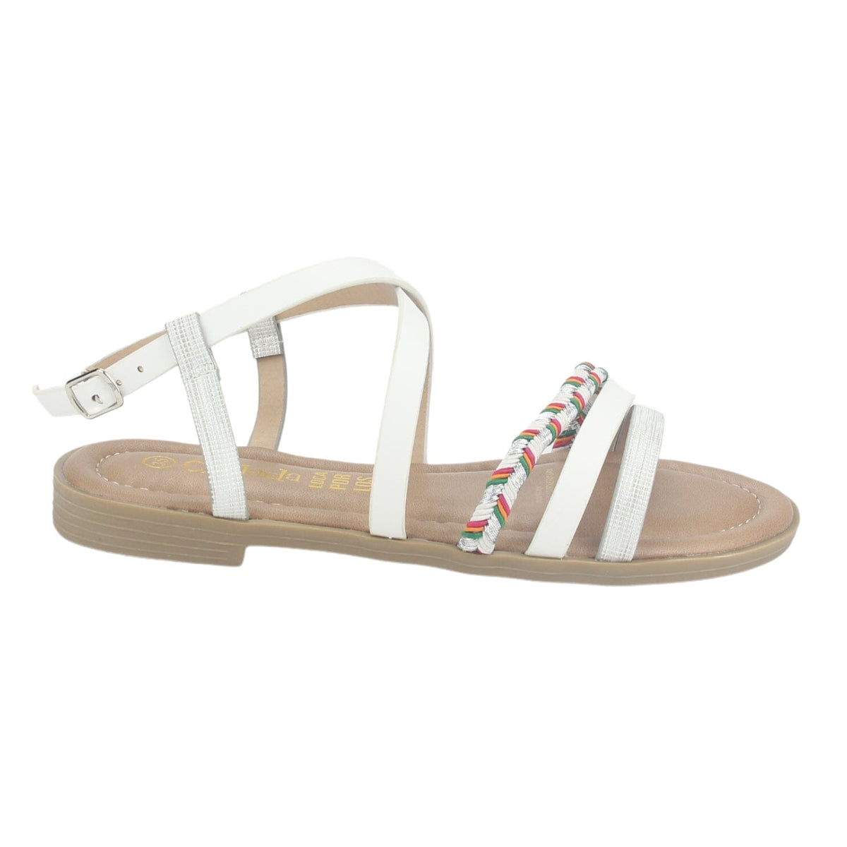 Sandalia Chalada Mujer Call-26 Blanco Plana Sandalias Chalada 