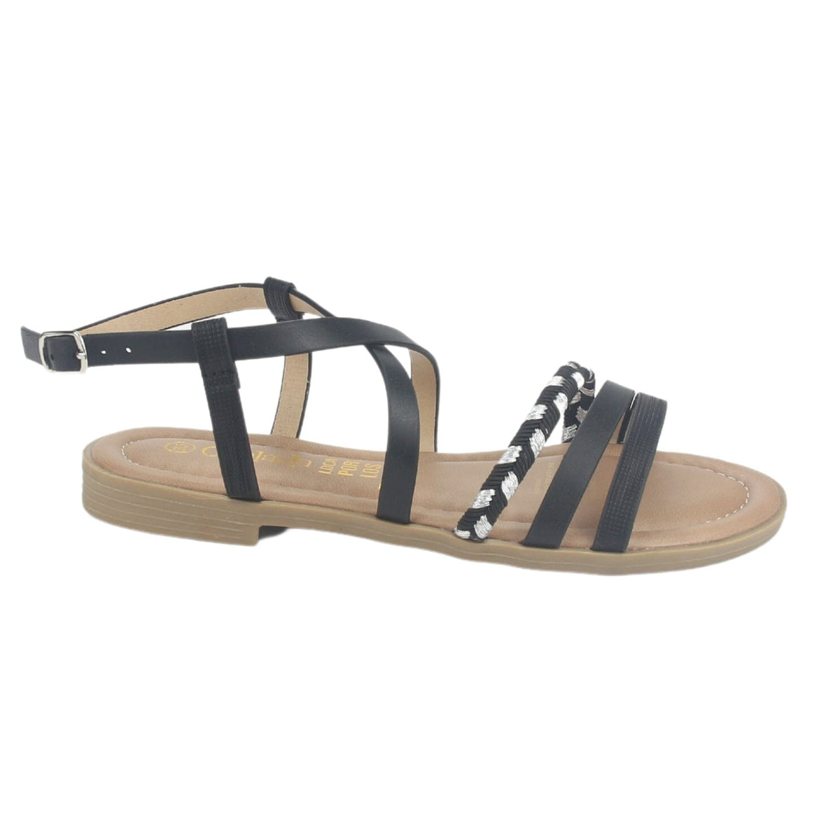 Sandalia Chalada Mujer Call-26 Negro Plana Sandalias Chalada 