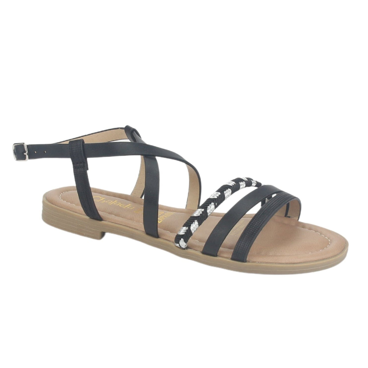 Sandalia Chalada Mujer Call-26 Negro Plana Sandalias Chalada 