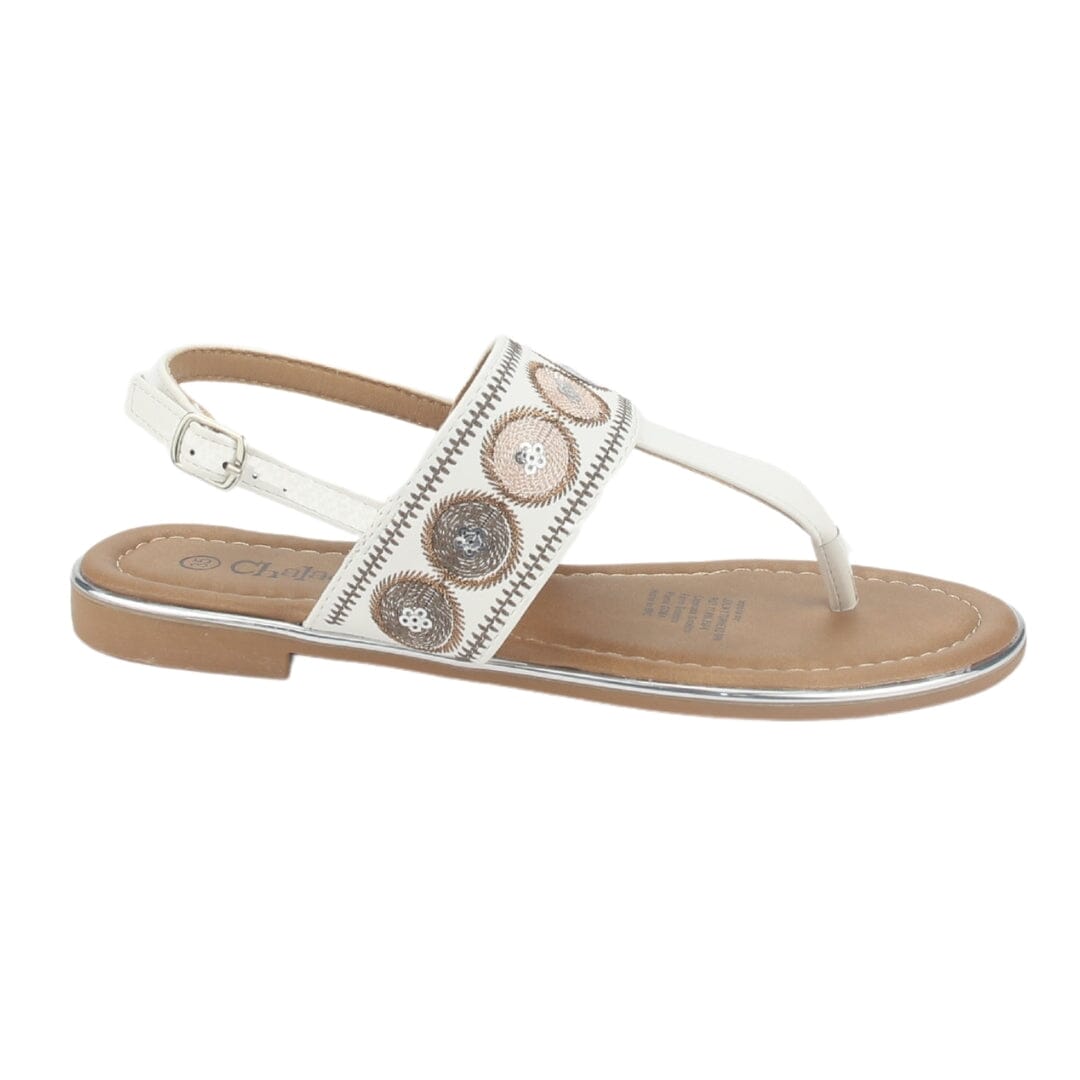 Sandalia Chalada Mujer Call-27 Blanco Plana Sandalias Chalada 