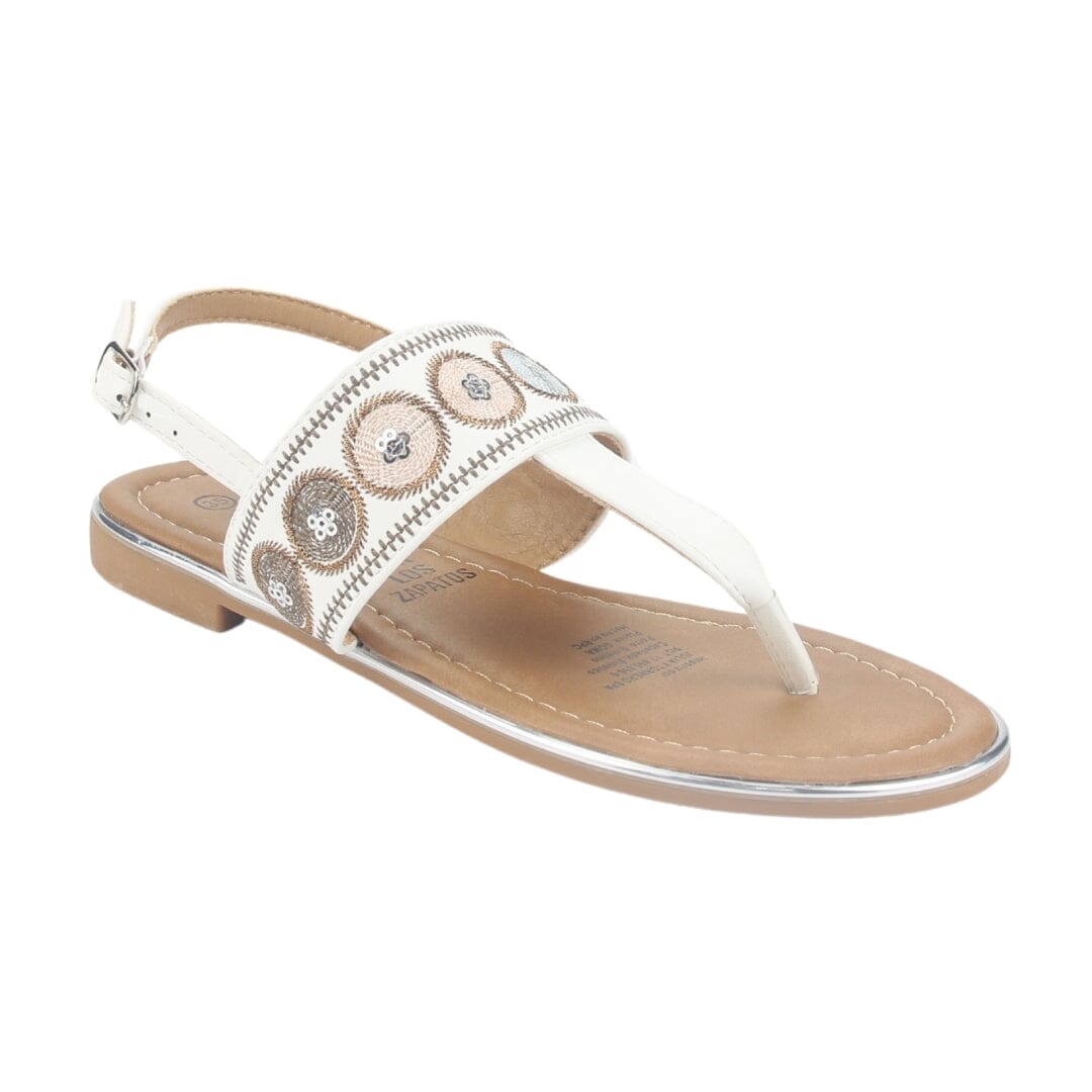 Sandalia Chalada Mujer Call-27 Blanco Plana Sandalias Chalada 