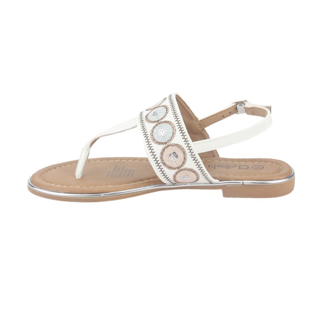 Sandalia Chalada Mujer Call-27 Blanco Plana Sandalias Chalada 