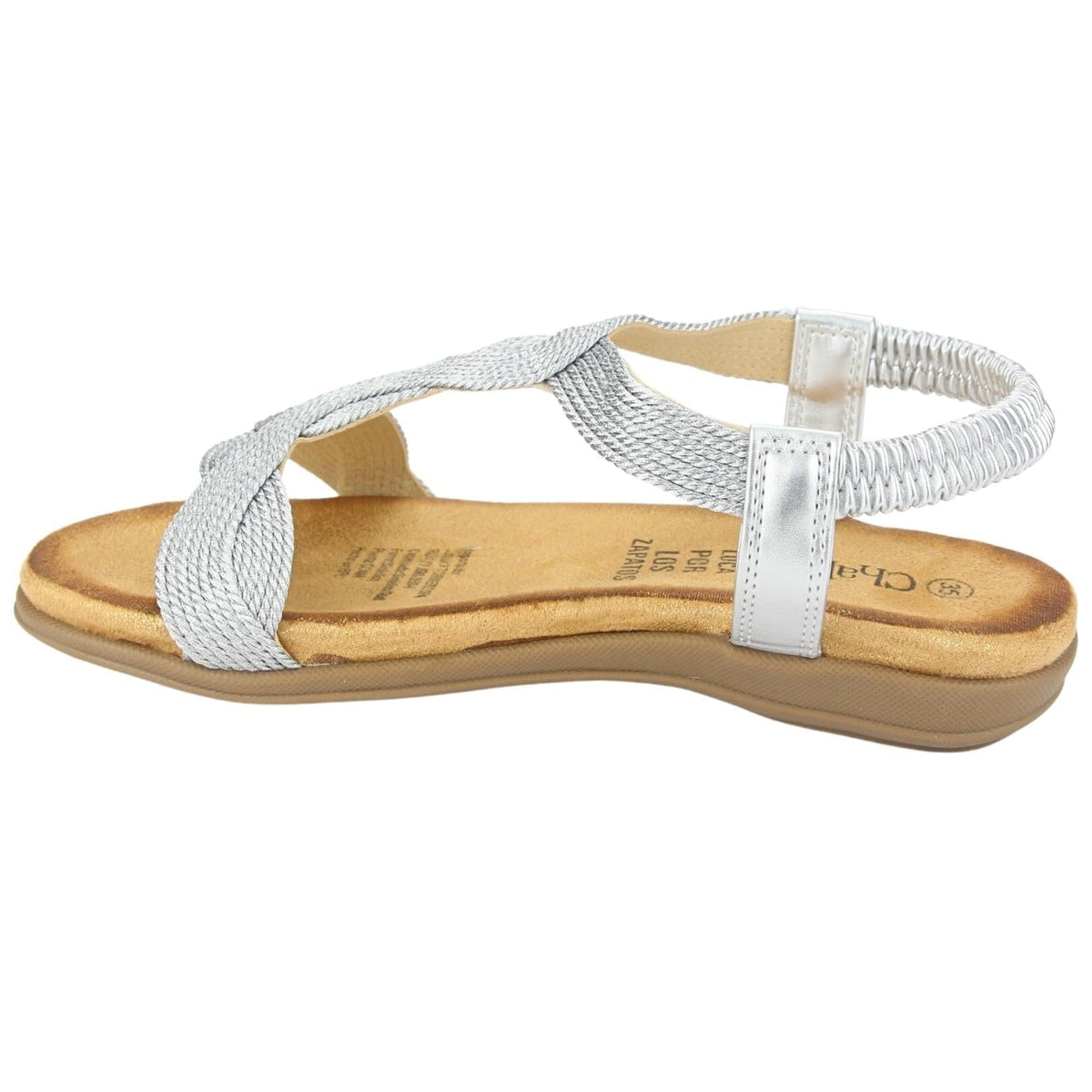 Sandalia Chalada Mujer Clara-5 Plateado Casual Sandalias Planas Chalada 