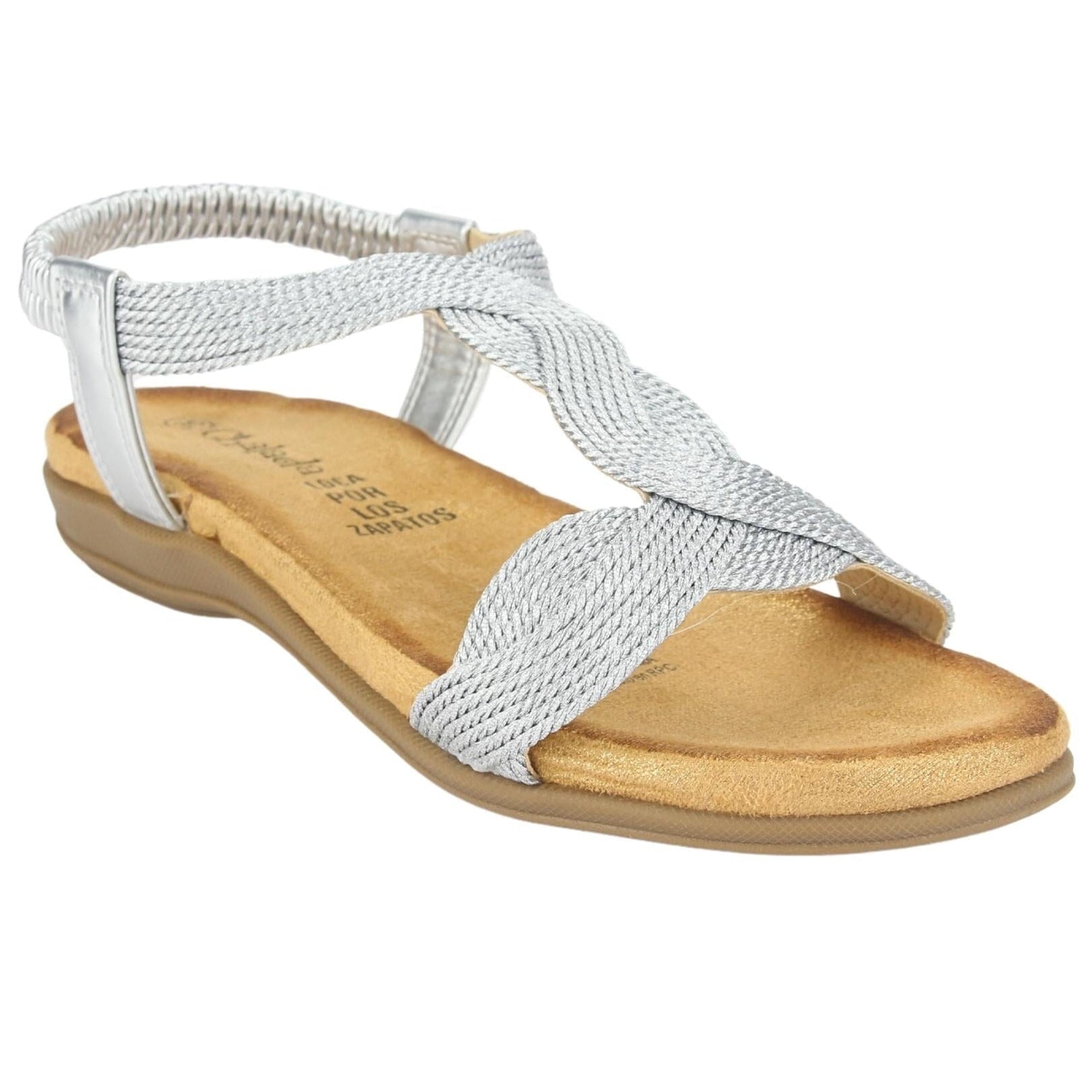 Sandalia Chalada Mujer Clara-5 Plateado Casual Sandalias Planas Chalada 