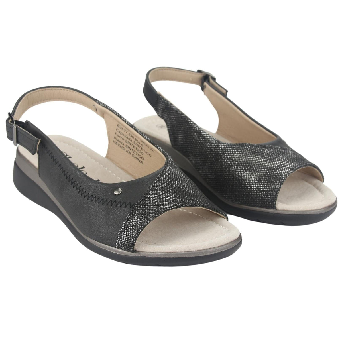 Sandalia Chalada Mujer Floro-5 Negro Casual Sandalia Chalada 