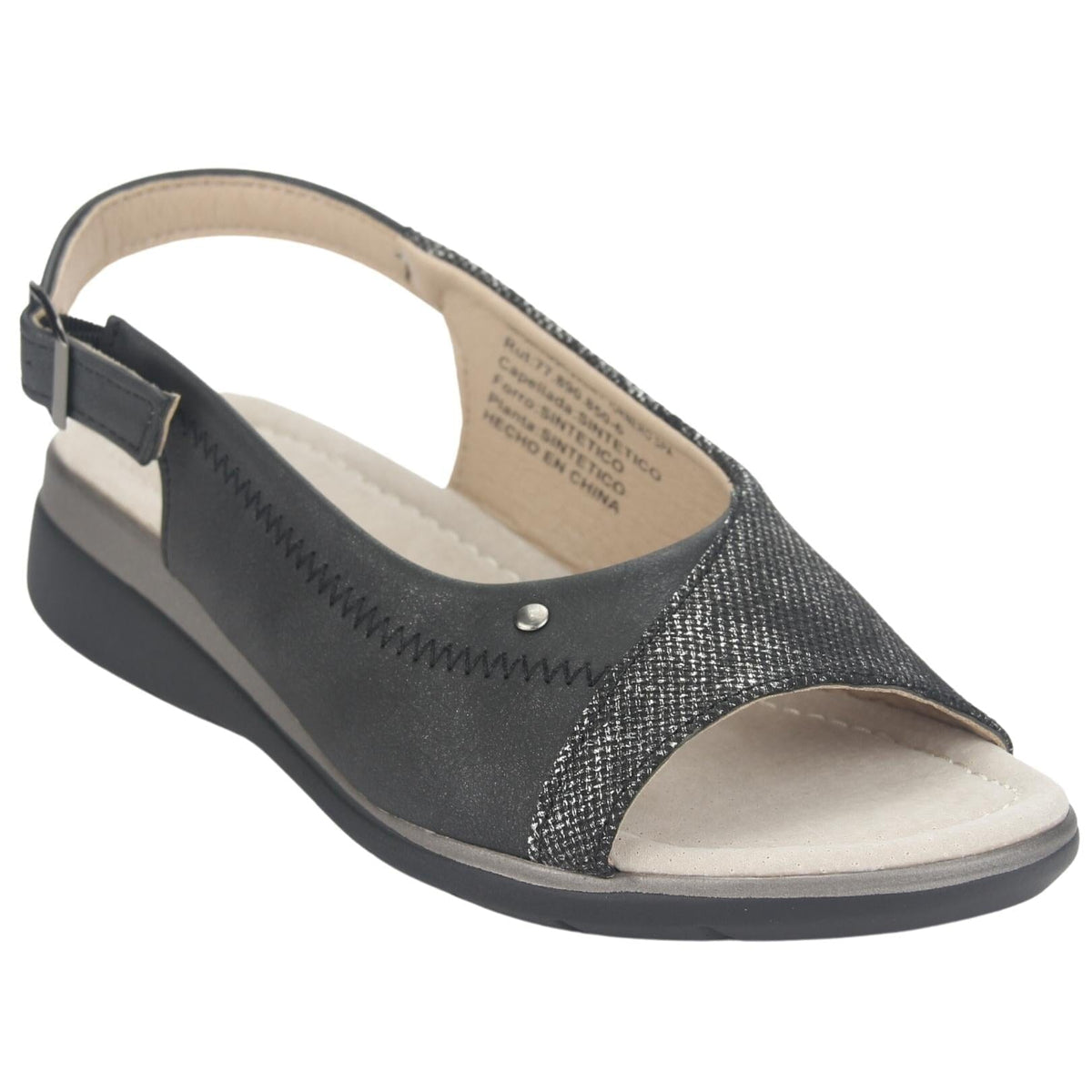 Sandalia Chalada Mujer Floro-5 Negro Casual Sandalia Chalada 