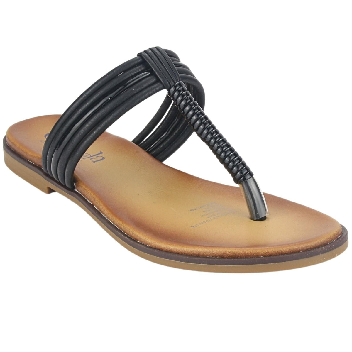 Sandalia Chalada Mujer Greca-60 Negro Casual Sandalias Planas Chalada 
