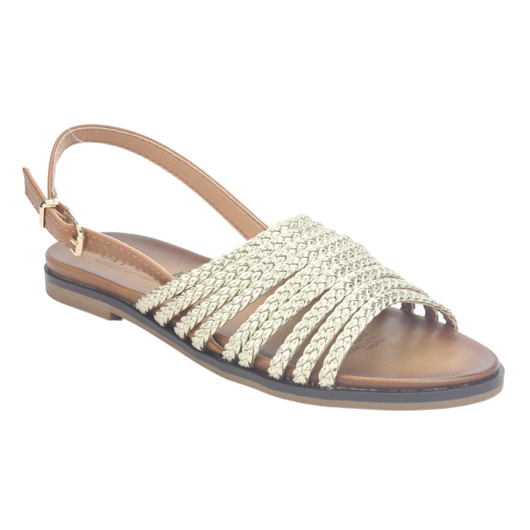 Sandalia Chalada Mujer Greca-61 Dorado Plana Sandalias Planas Chalada 
