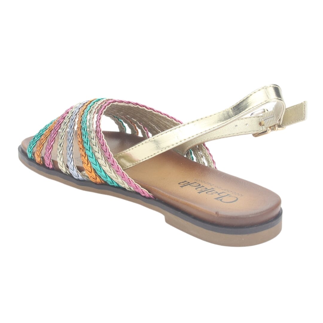 Sandalia Chalada Mujer Greca-61 Multi Plana Sandalias Planas Chalada 