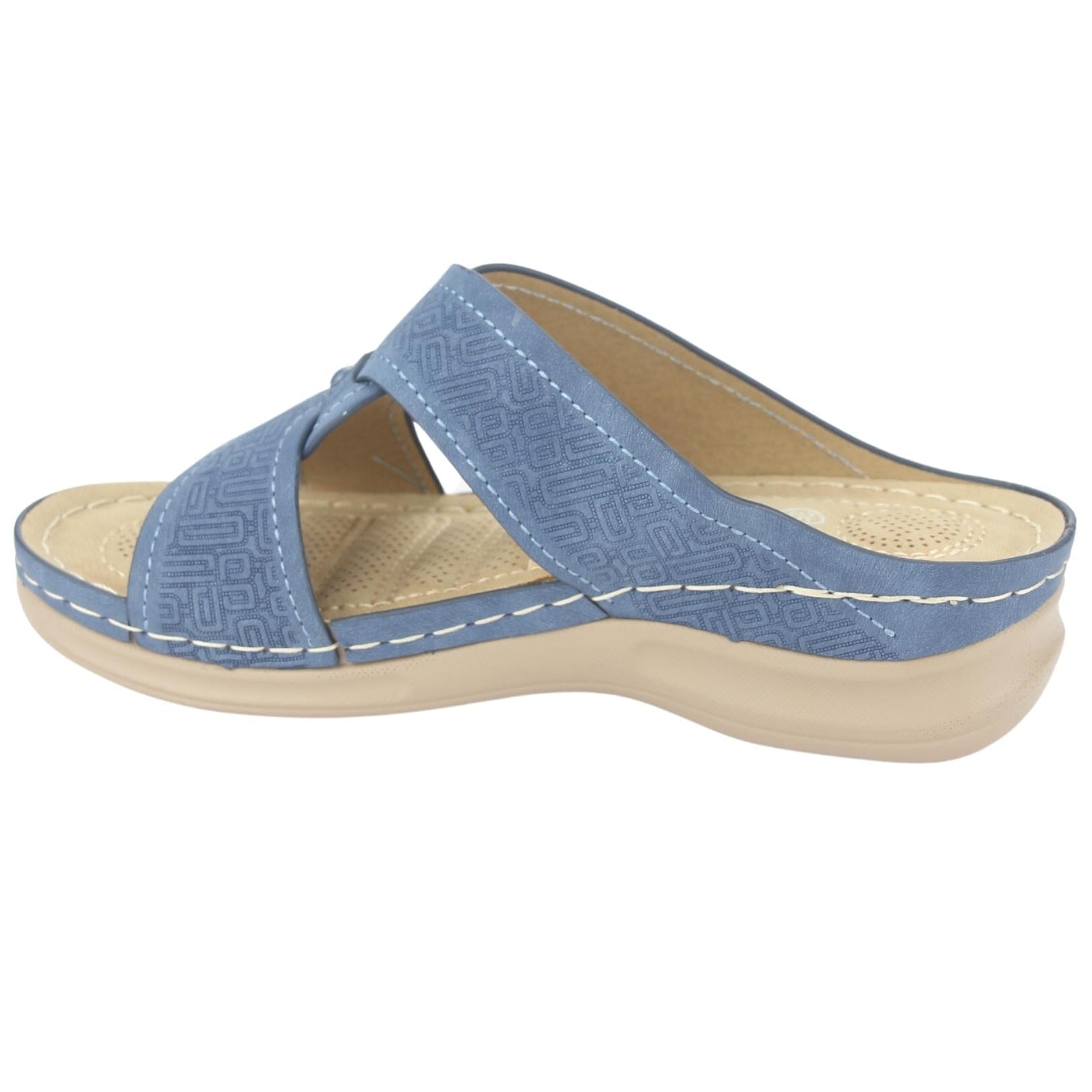 Sandalia Chalada Mujer Kon-16 Azul Casual Sandalia Chalada