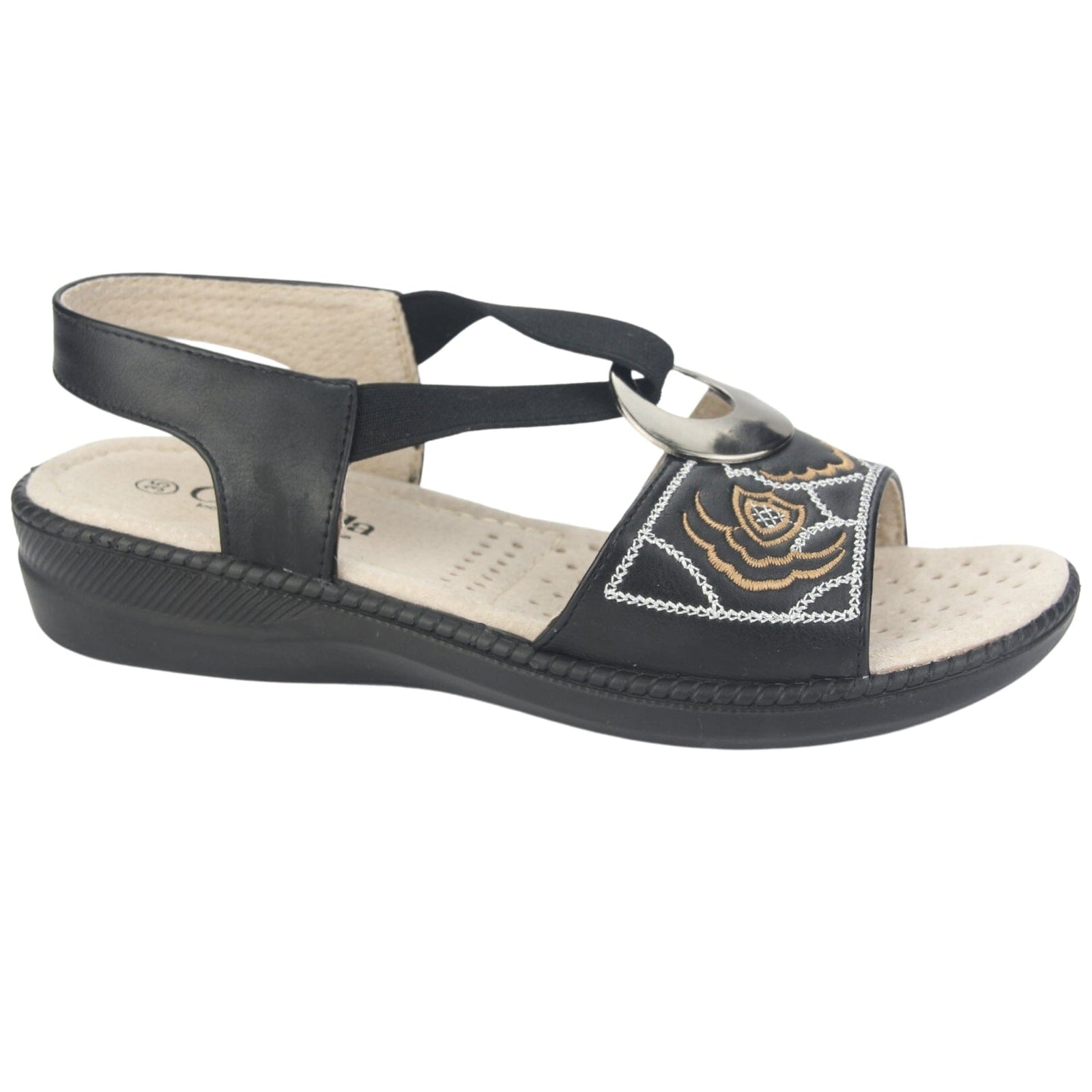 Sandalia Chalada Mujer Lena-3 Negro Casual Sandalia Chalada 