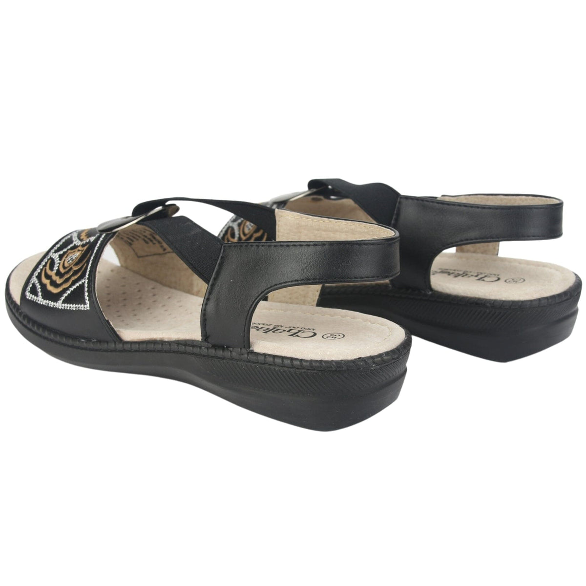 Sandalia Chalada Mujer Lena-3 Negro Casual Sandalia Chalada 