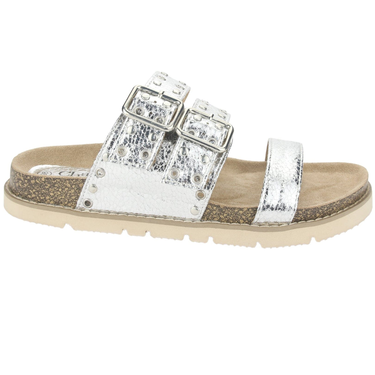 Sandalia Chalada Mujer Lila-12 Plateado Casual Sandalias Planas Chalada 