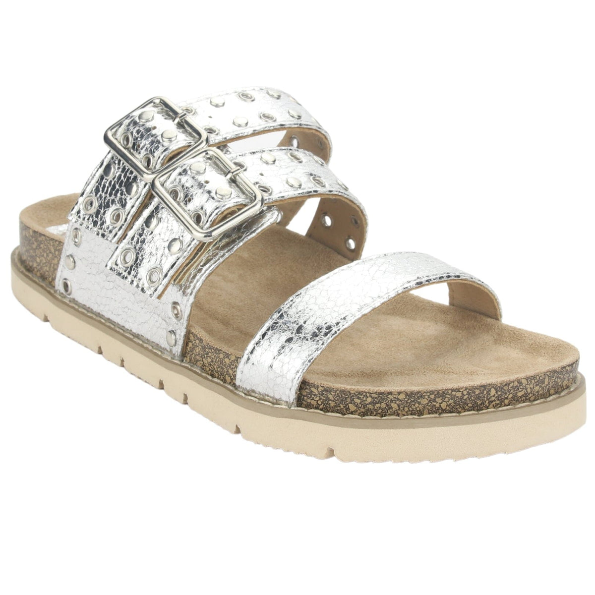 Sandalia Chalada Mujer Lila-12 Plateado Casual Sandalias Planas Chalada 