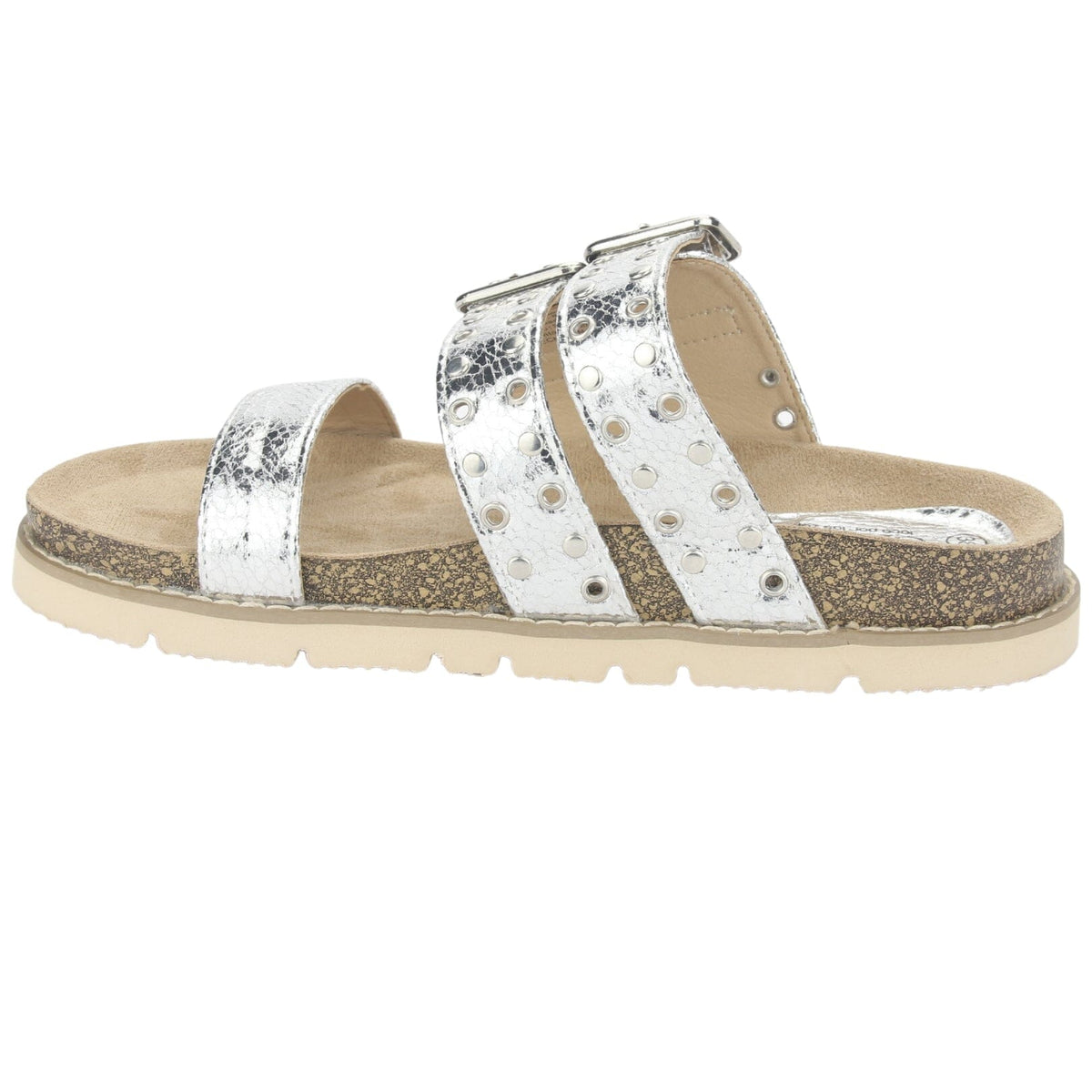 Sandalia Chalada Mujer Lila-12 Plateado Casual Sandalias Planas Chalada 