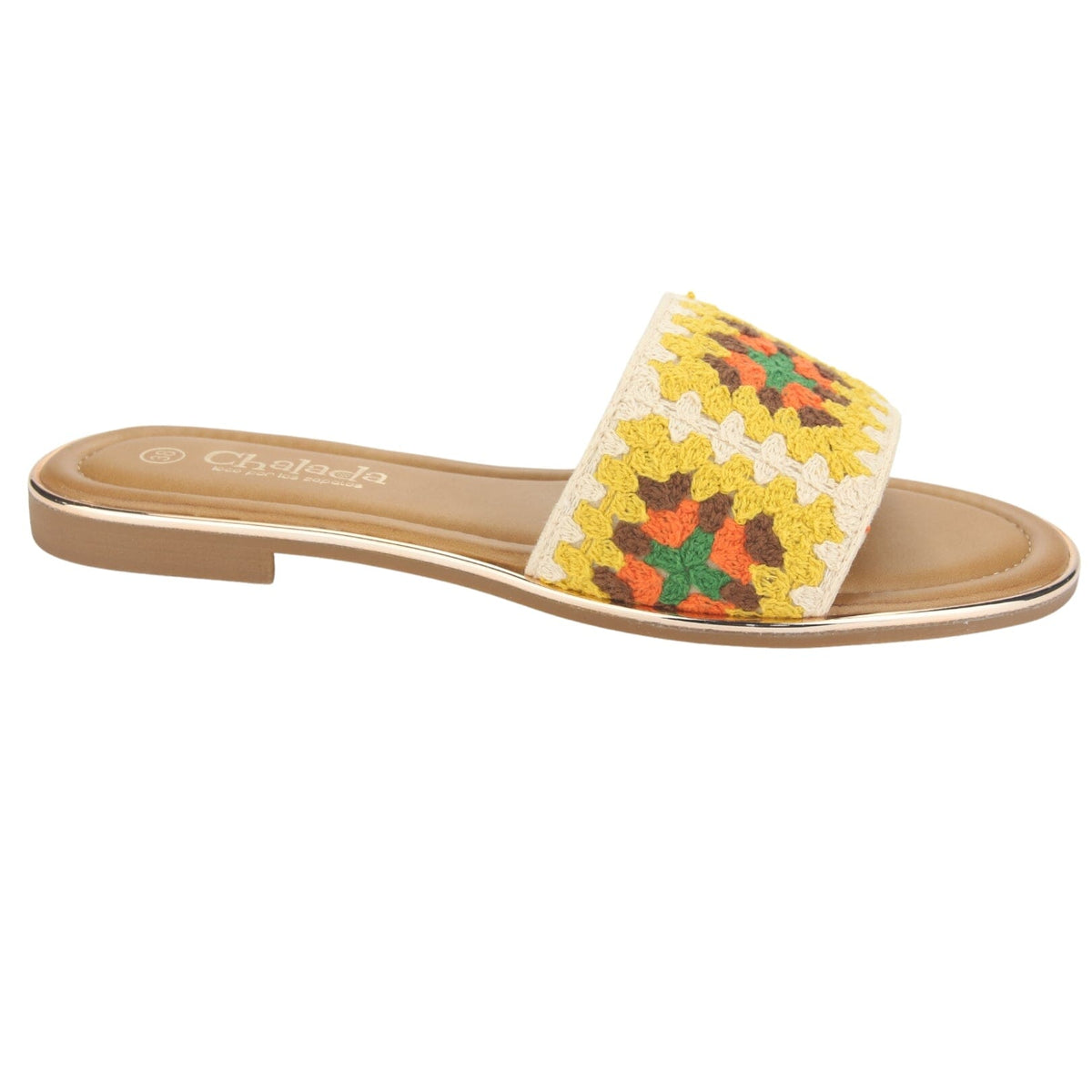 Sandalia Chalada Mujer Lila-15 Amarillo Casual Sandalias Planas Chalada 