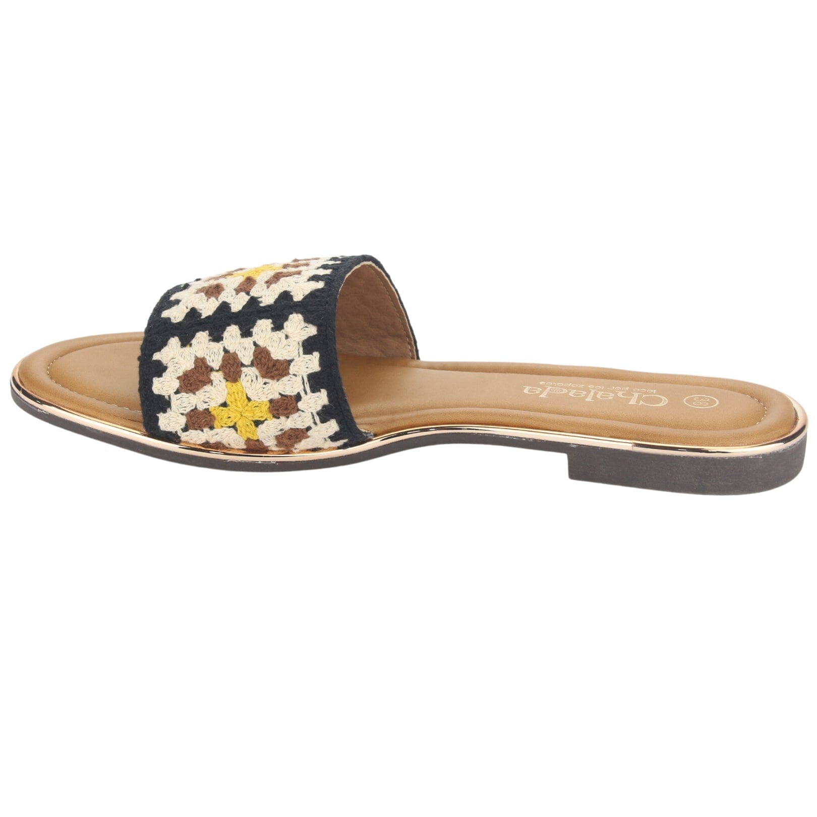 Sandalia Chalada Mujer Lila-15 Negro Casual Sandalias Planas Chalada 