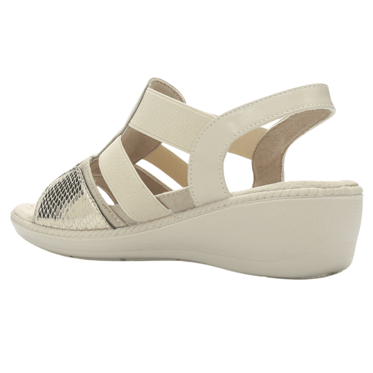 Sandalia Chalada Mujer Lupe-4 Beige Casual Sandalias Taco Chalada 
