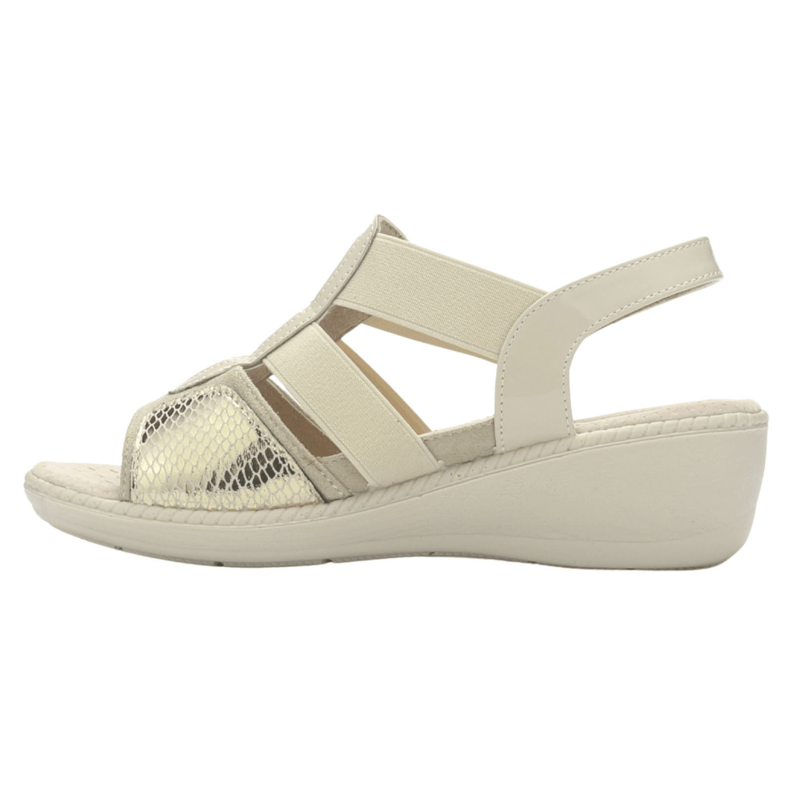 Sandalia Chalada Mujer Lupe-4 Beige Casual Sandalias Taco Chalada 