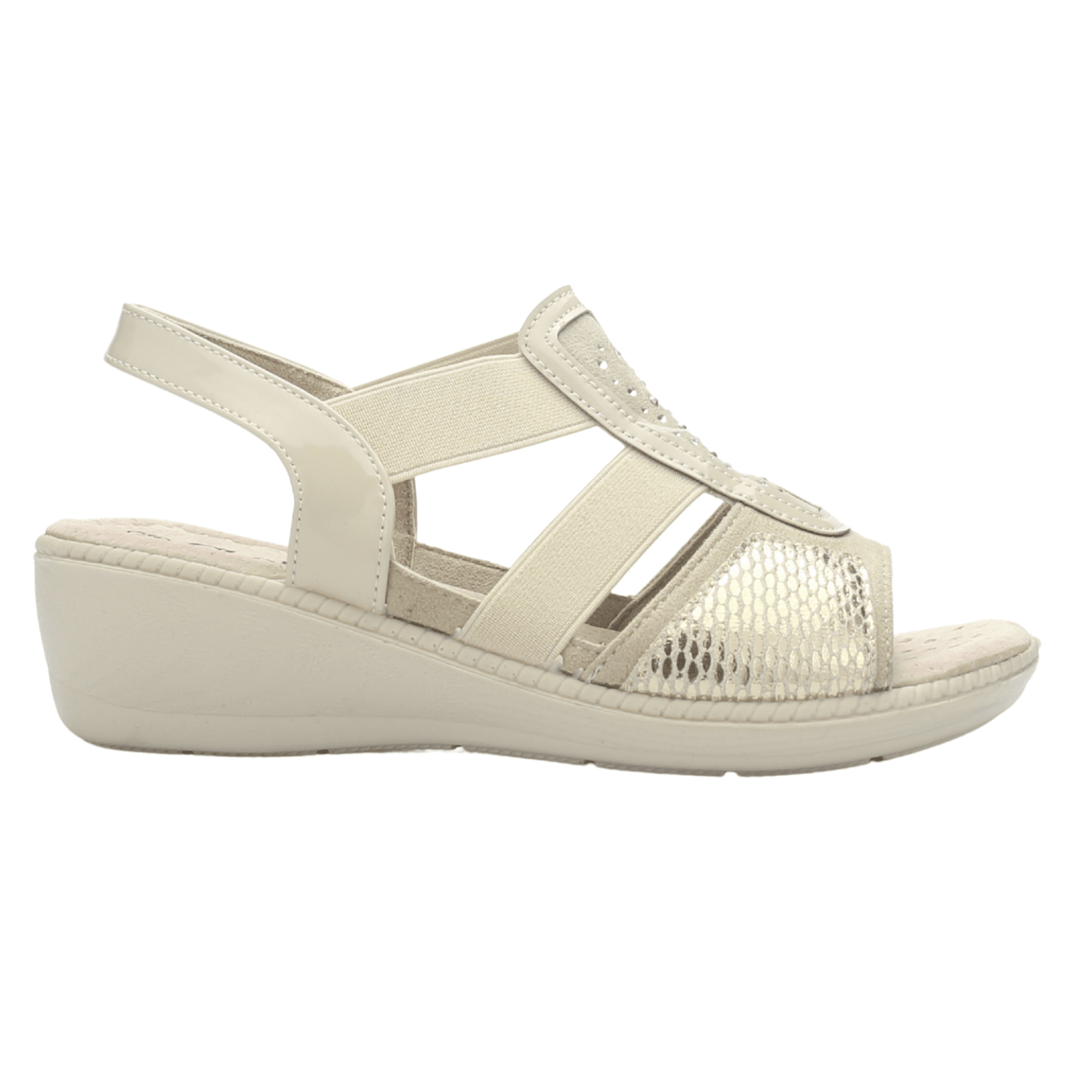 Sandalia Chalada Mujer Lupe-4 Beige Casual Sandalias Taco Chalada 
