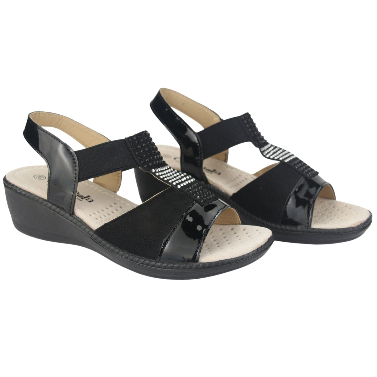 Sandalia Chalada Mujer Lupe-80 Negro Casual Sandalia Chalada 