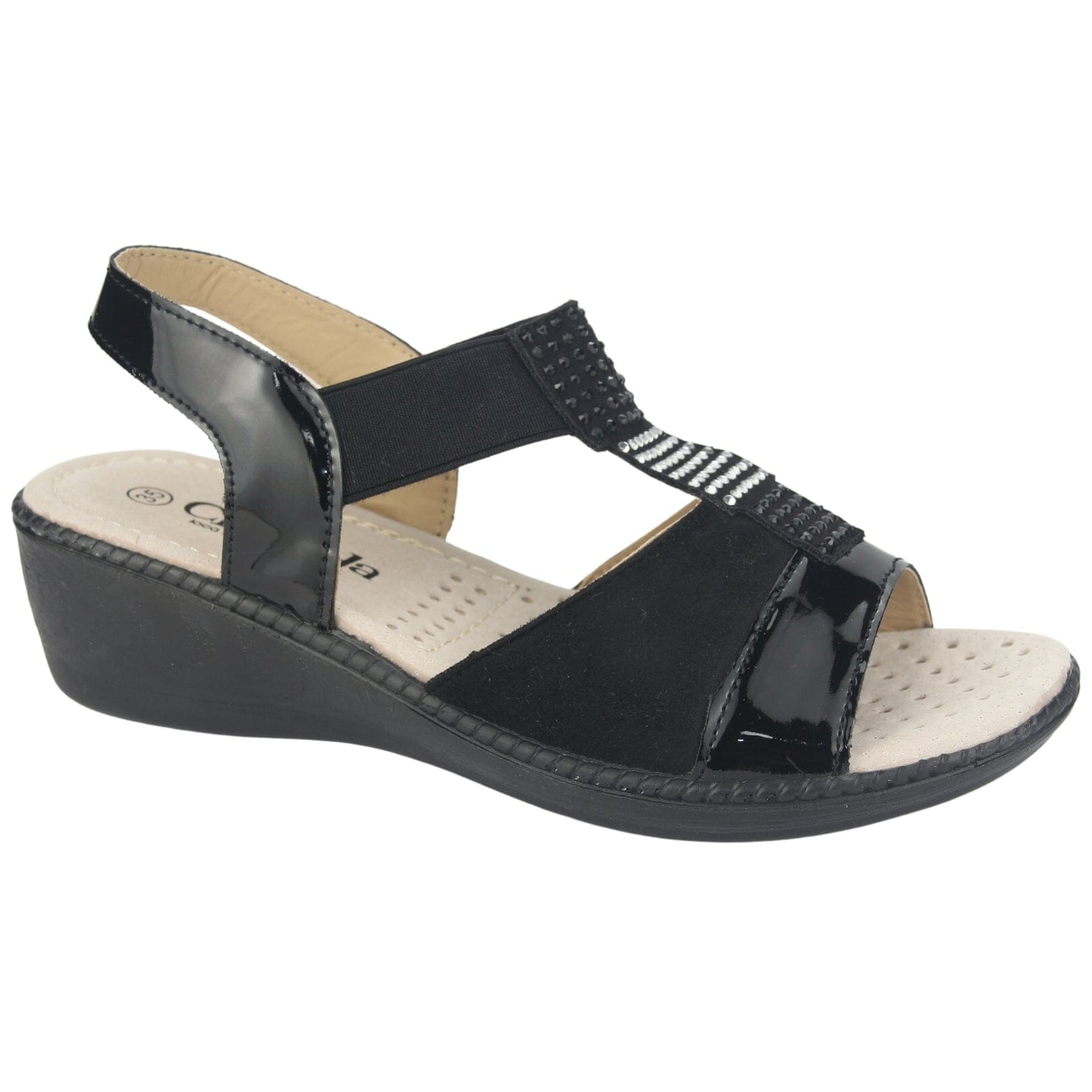 Sandalia Chalada Mujer Lupe-80 Negro Casual Sandalia Chalada 