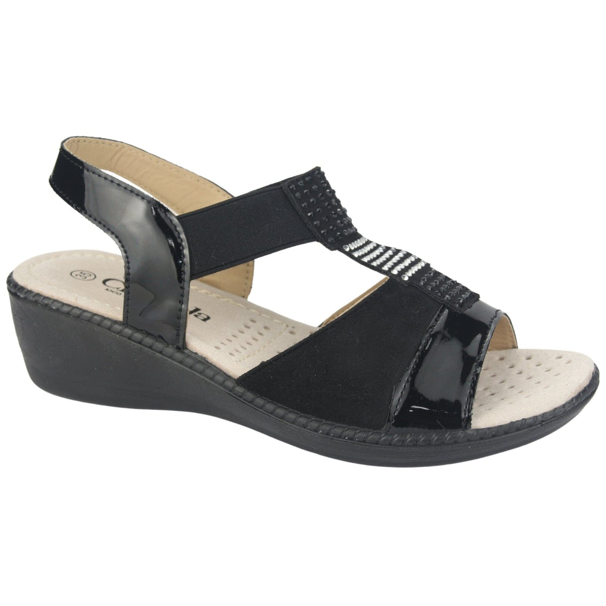 Sandalia Chalada Mujer Lupe-80 Negro Casual Sandalia Chalada 