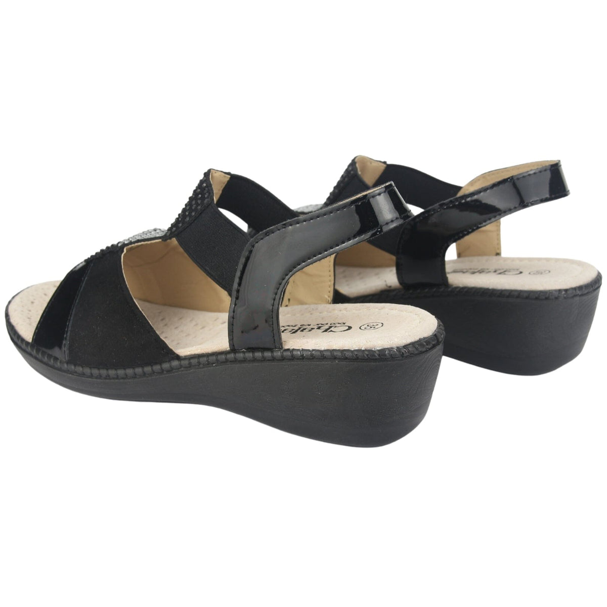 Sandalia Chalada Mujer Lupe-80 Negro Casual Sandalia Chalada 