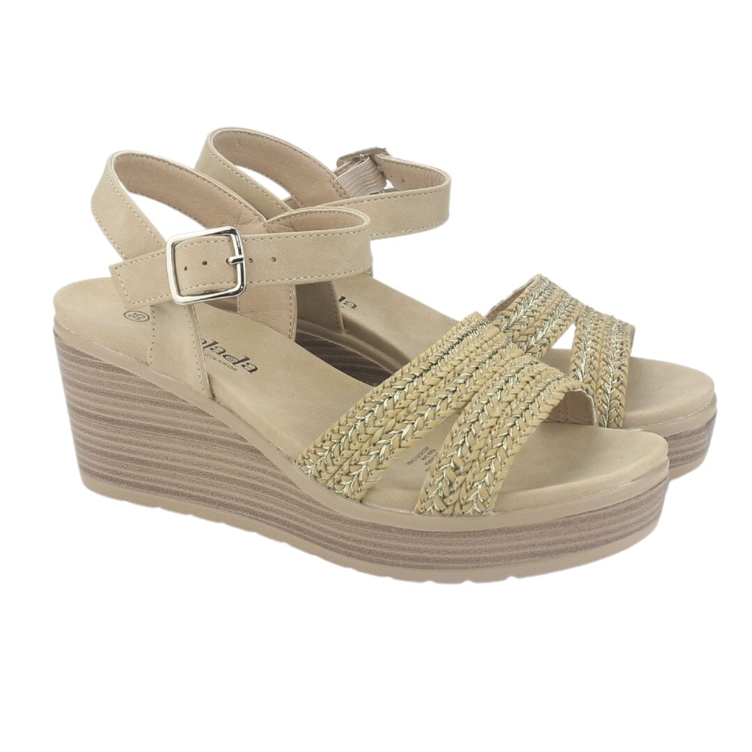 Sandalia Chalada Mujer Pady-2 Beige Plataforma Sandalias Chalada 