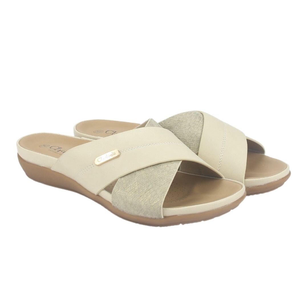 Sandalia Chalada Mujer Palak-1 Beige Casual Sandalias Taco Chalada 