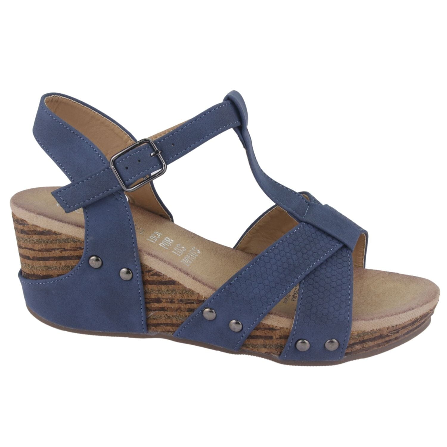 Sandalia Chalada Mujer Pasco-22 Azul Marino Casual Sandalias Taco Chalada 