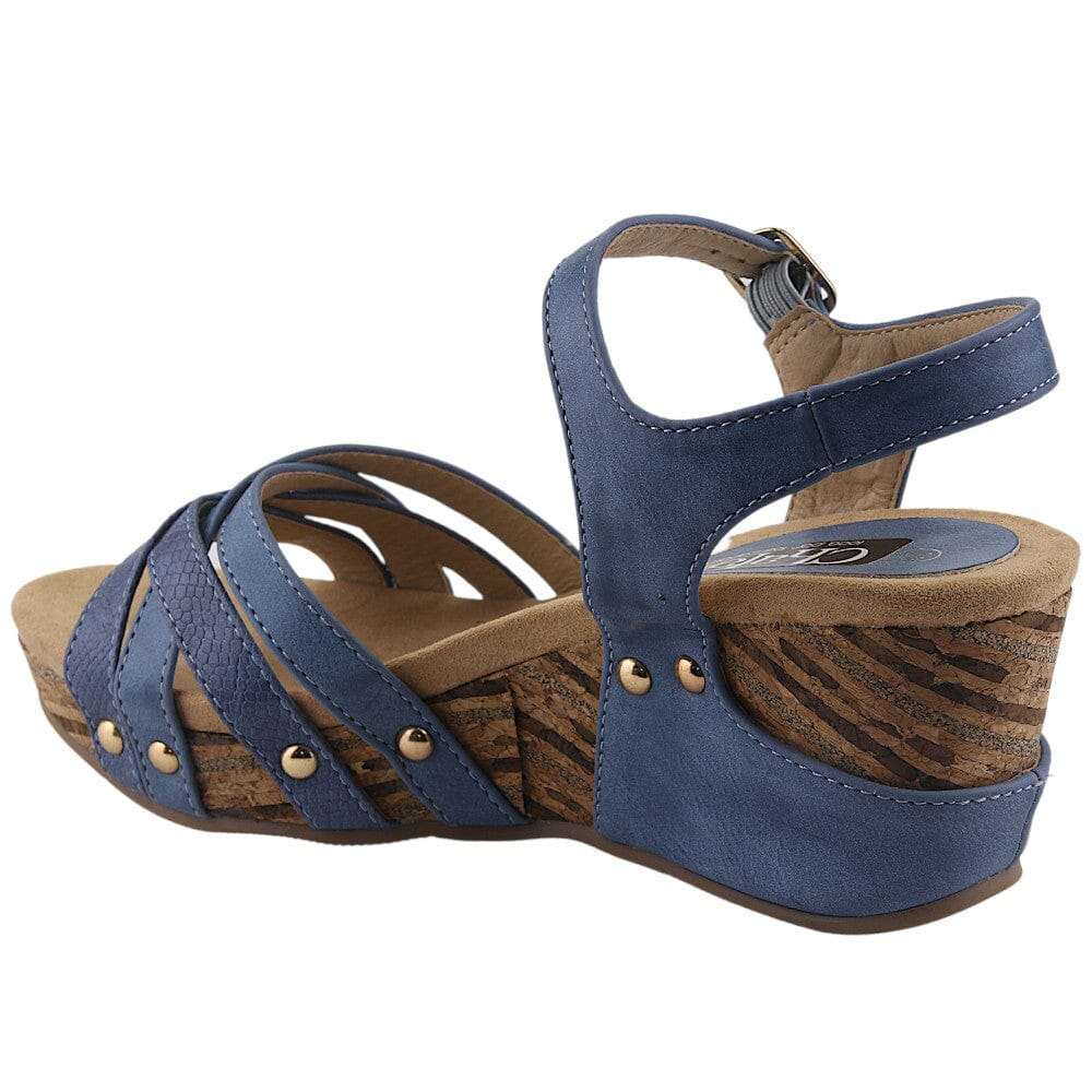 Sandalia Chalada Mujer Pasco-25 Azul Plataforma Sandalias Chalada 