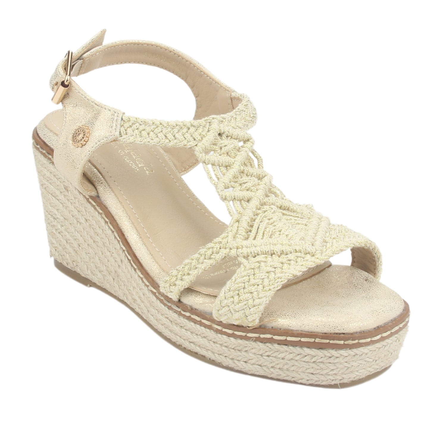 Sandalia Chalada Mujer Pole-2 Dorado Casual Sandalias Taco Chalada 