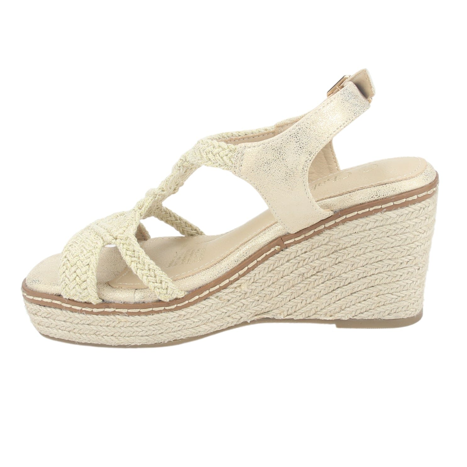 Sandalia Chalada Mujer Pole-2 Dorado Casual Sandalias Taco Chalada 