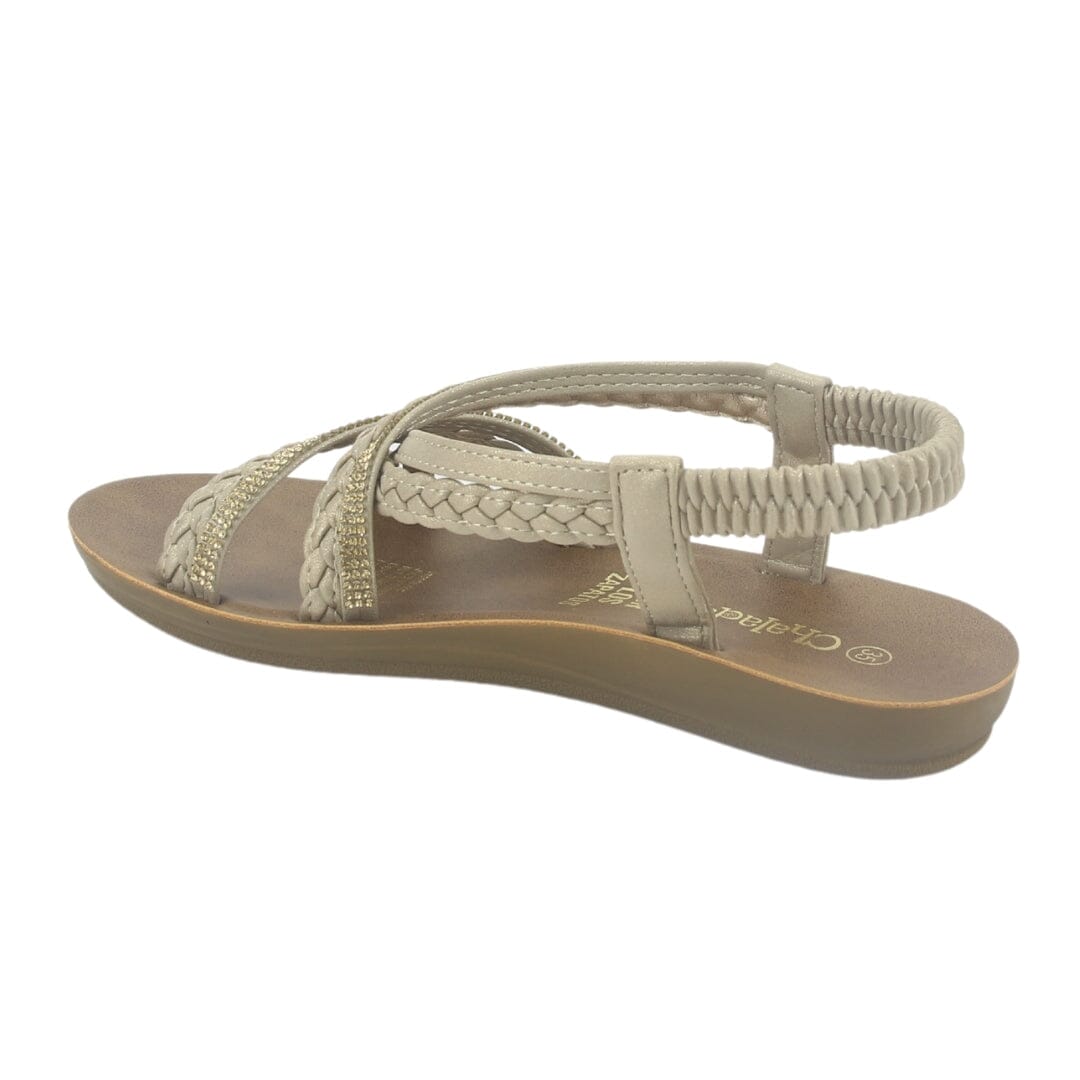 Sandalia Chalada Mujer Quanta-15 Dorado Plano Sandalias Chalada 