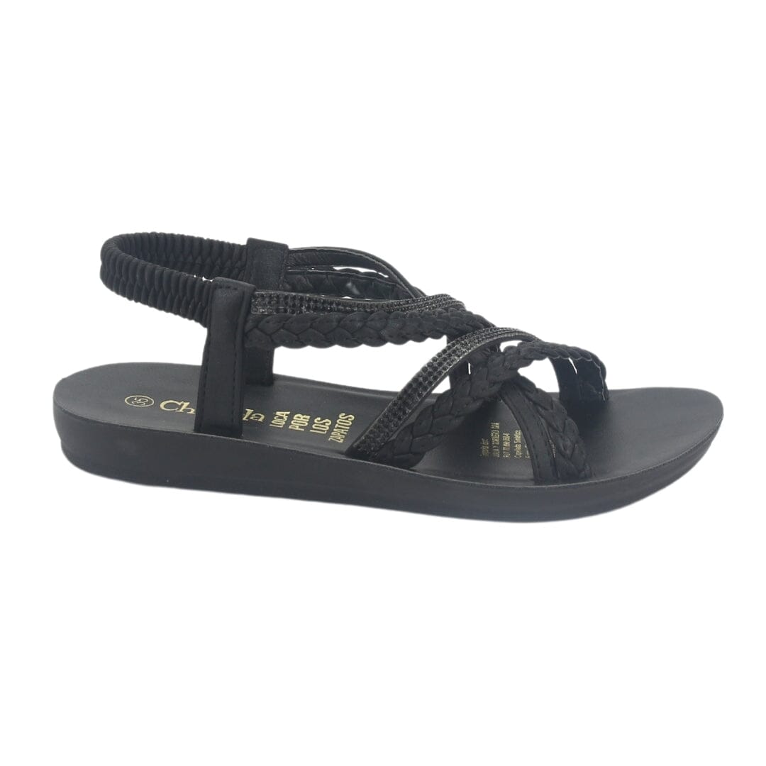 Sandalia Chalada Mujer Quanta-15 Negro Plano Sandalias Chalada 