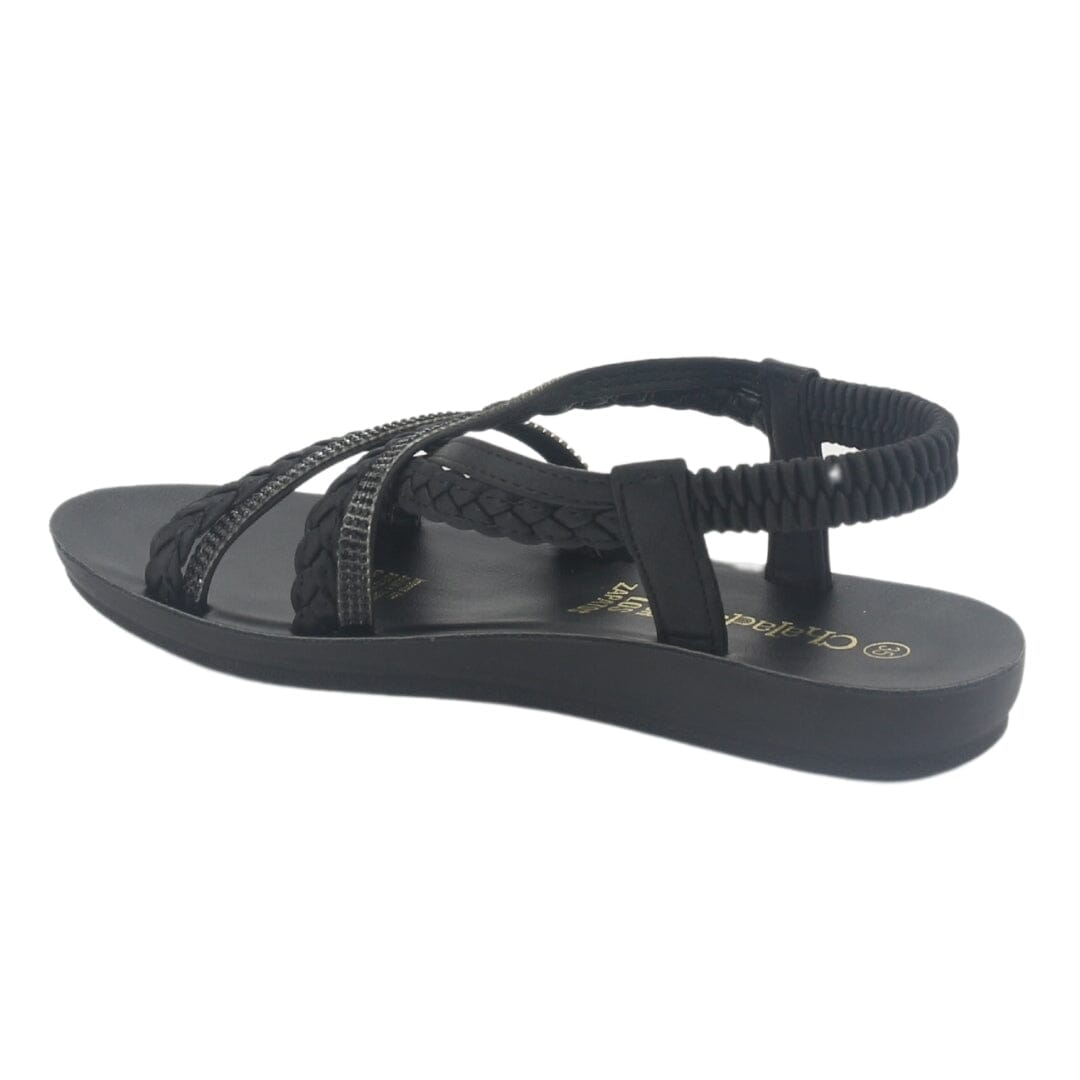 Sandalia Chalada Mujer Quanta-15 Negro Plano Sandalias Chalada 
