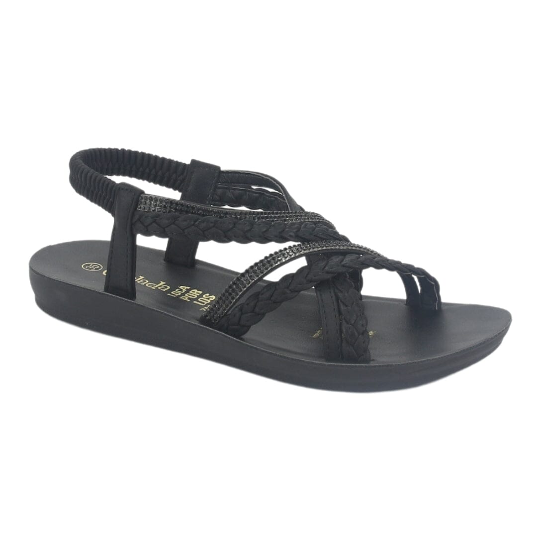 Sandalia Chalada Mujer Quanta-15 Negro Plano Sandalias Chalada 