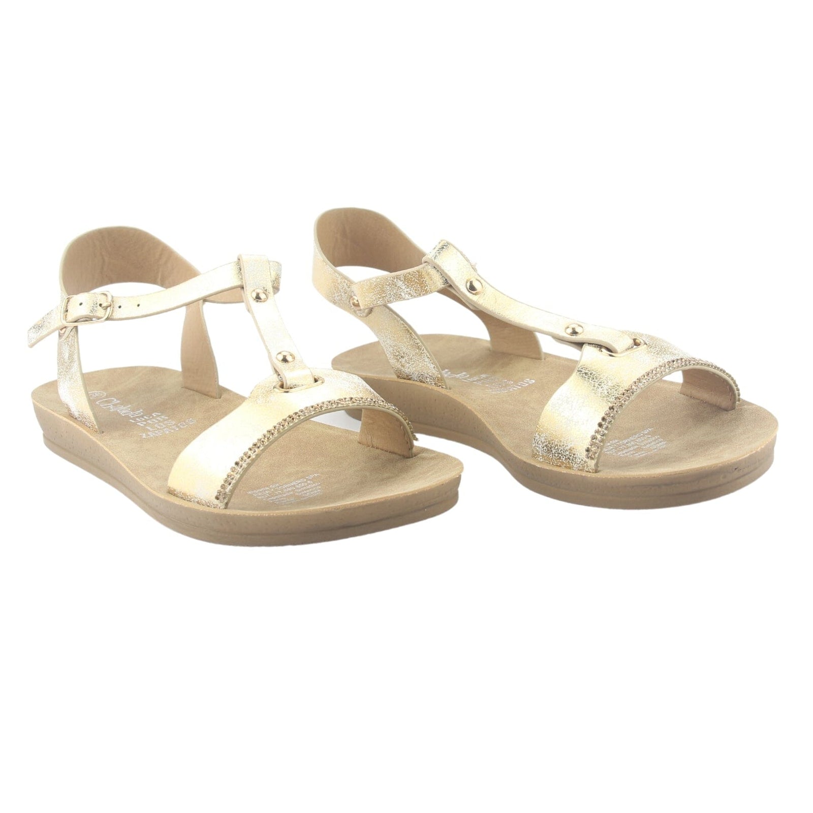 Sandalia Chalada Mujer Quanta-3 Dorado Casual Sandalia Chalada 
