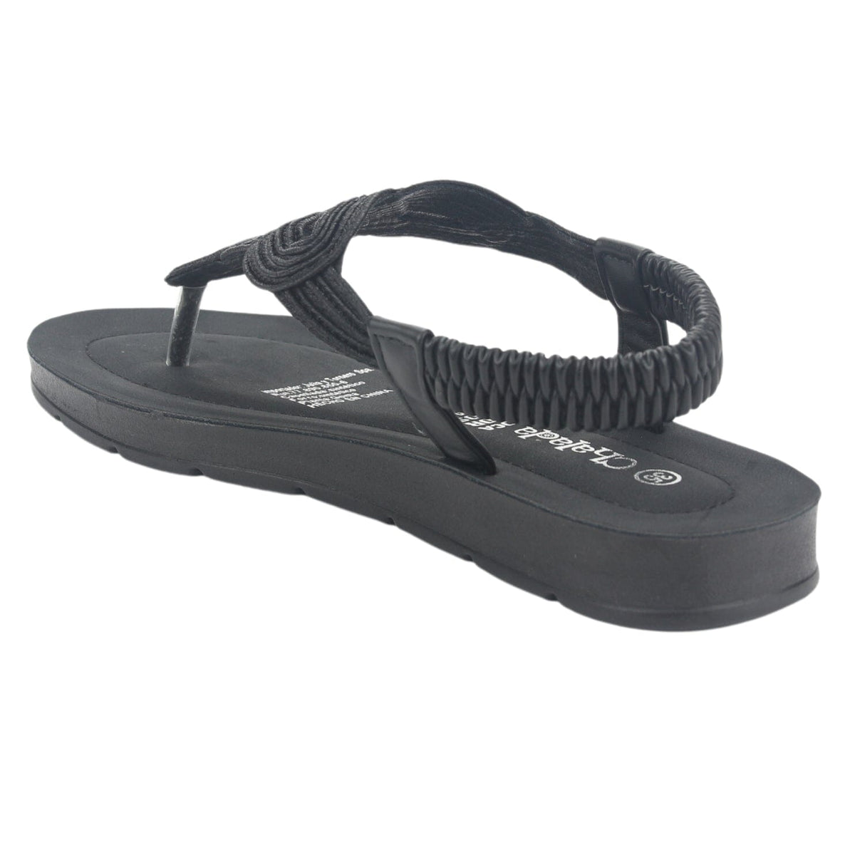 Sandalia Chalada Mujer Quina-1 Negro Plano Sandalias Chalada 
