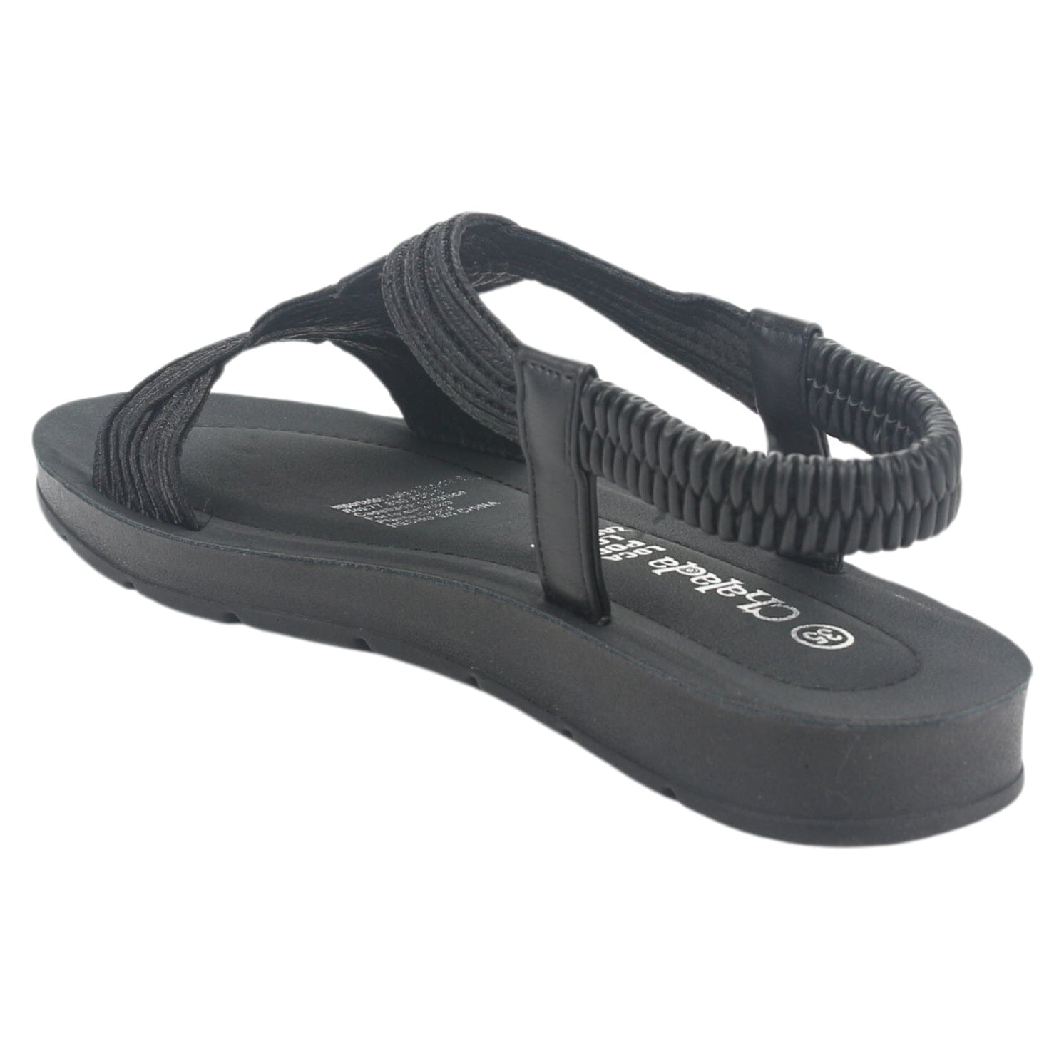 Sandalia Chalada Mujer Quina-2 Negro Plano Sandalias Chalada 